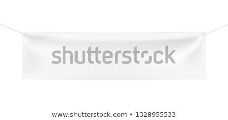 ストックフォト: Blank Horizontal Banner Streamer Mockup Isolated