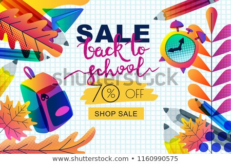 Stock fotó: Summer Sale Vector Template For Flyers Set Font Of Discount Fl