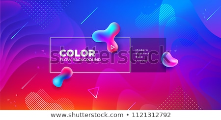 Stock fotó: Creative Poster Vector Digital Composition Abstract Colorful Liquid And Fluid Colors Illustration