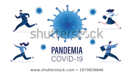Bacteria Poster Cell Closeup Vector Illustration ストックフォト © naum