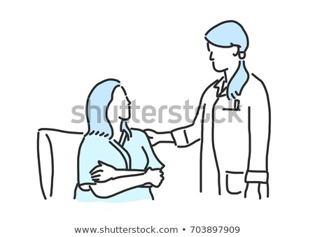 Stock foto: Doctor Woman At Work Closeup Vector Illustration