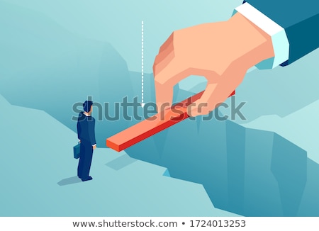 Stock photo: Small Business Man On The Big Business Man Hand