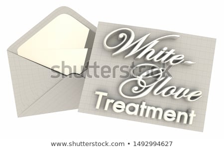 [[stock_photo]]: White Glove Treatment Vip Extra Attention Care 3d Illustration