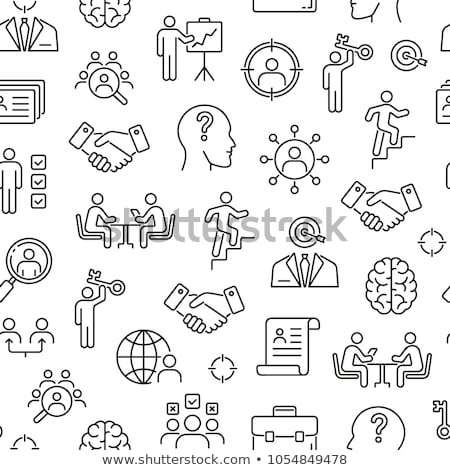 [[stock_photo]]: Job Hunting Seamless Pattern Vector