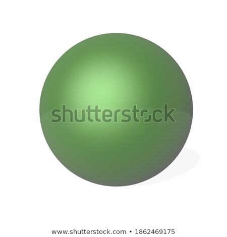 3d Bubble Billiards Balls On White And Green Stock foto © Elenarts