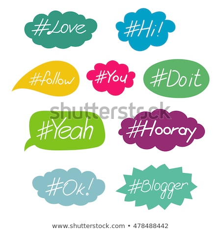 Imagine de stoc: Hashtag Speech Bubble Concept