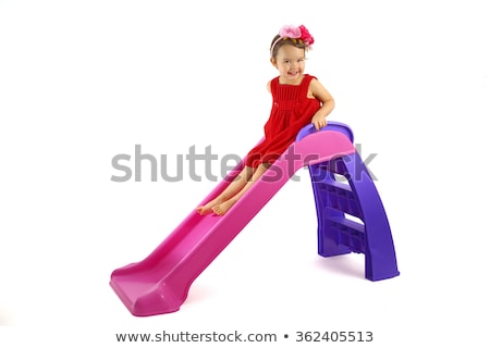 Сток-фото: Happy Girl On Slide