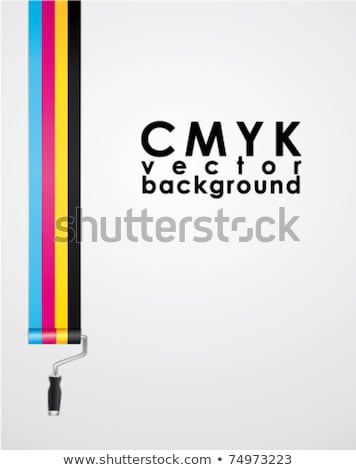 Cmyk Concept Vector Illustration With Brushes Сток-фото © Albachiaraa