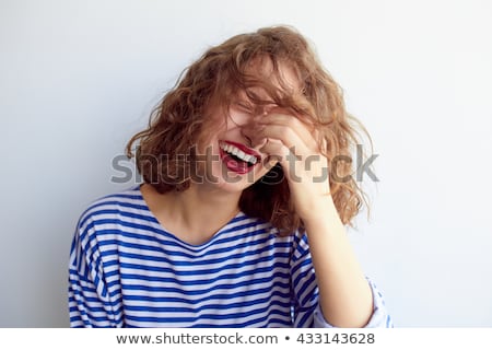 Stock fotó: Portrait Of Laughing Young Brunette