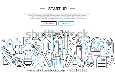 Stock fotó: Start Up Launch Concept Banner Header