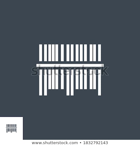 Stok fotoğraf: Bar Code Related Vector Glyph Icon