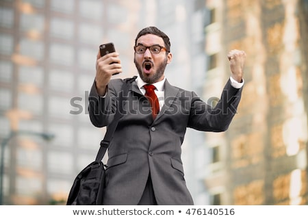 Stock foto: Successful Cheering Businessman