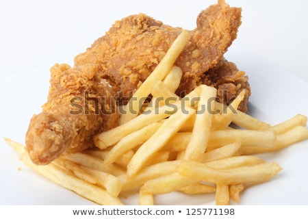 Stok fotoğraf: Tortilla Chicken With French Fries