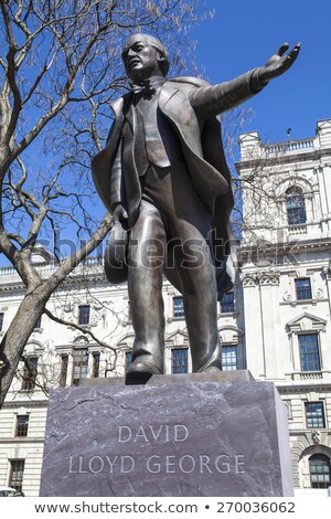 David Lloyd George Statue In London ストックフォト © chrisdorney