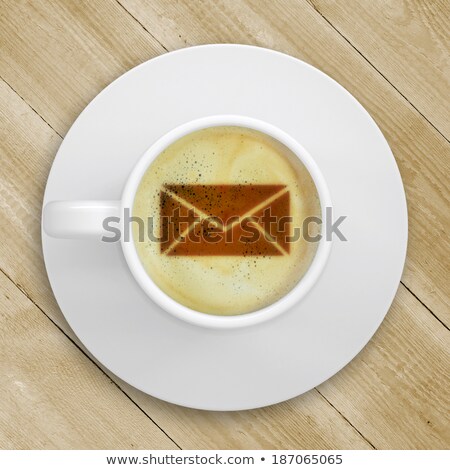 Picture Of The Mail In The Coffee Foam [[stock_photo]] © cherezoff