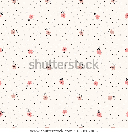 Stock photo: Seamless Background Of Small Flowers And Dots