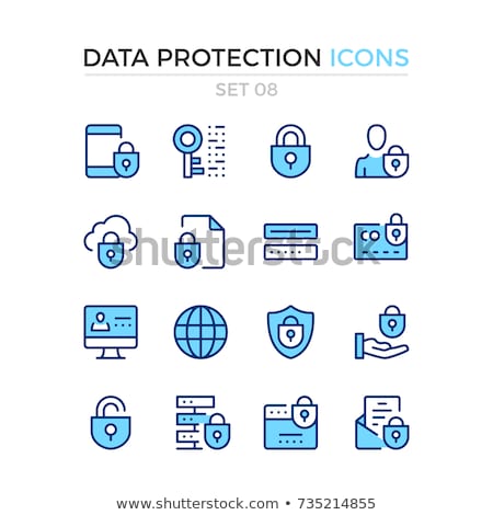 ストックフォト: Password Protection Icon Flat Design