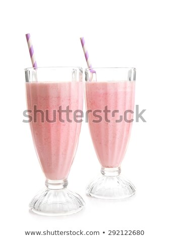 Сток-фото: Glasses Of Strawberry Milshake