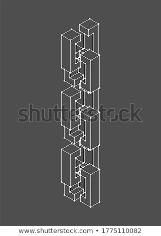 Zdjęcia stock: Blockchain Network Isolated Cyber Concept Matrix Block Chain V