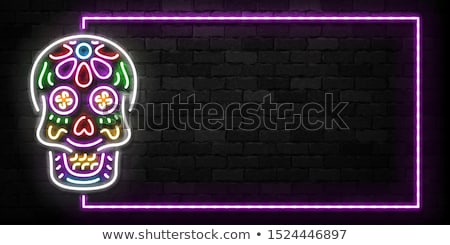 Stock photo: Day Of The Dead Neon Concept