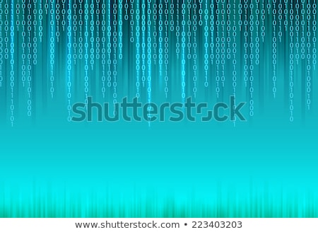 Foto stock: Binary Code Colorful Background With Digits One And Zero On Screen Format 169