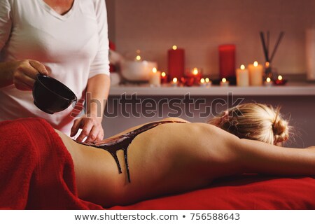 Stock fotó: Massage And Chocolate Body Spa Procedures Masseur