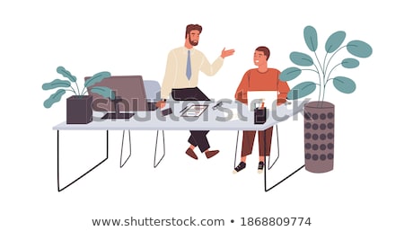 Foto stock: Informal Time At Work Characters Employees Vector