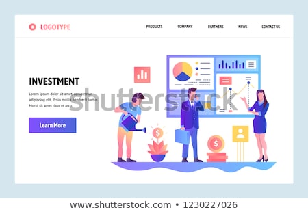 Stockfoto: Venture Investment Landing Page Template