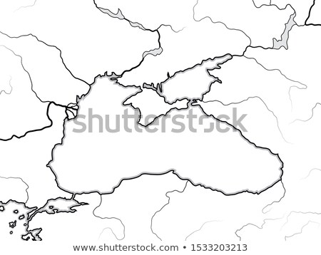 Zdjęcia stock: Map Of The Black Sea Basin Black Sea Azov Sea Crimea Circum Pontic Countries Geographic Chart