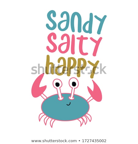Foto stock: Sandy Salty Happy - T Shirts Hoodie Tank
