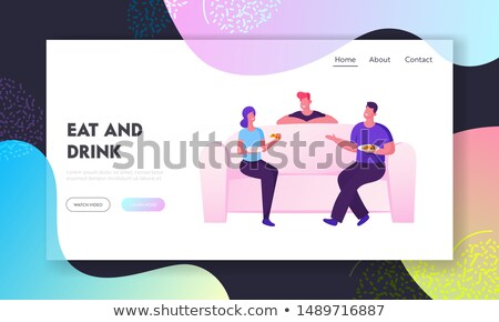 Stock photo: Friends Meeting Concept Landing Page