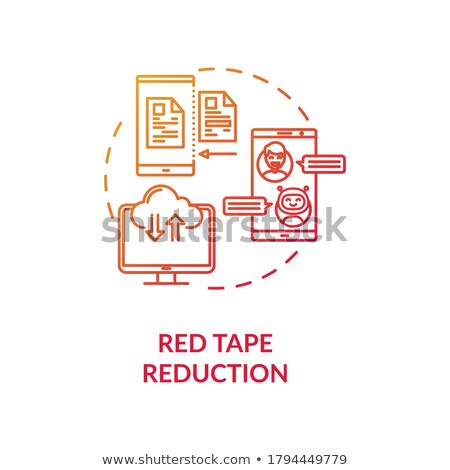 Stock fotó: Red Tape Reduction Concept Icon