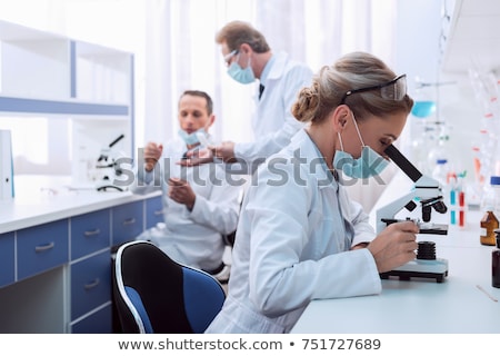 Foto stock: Doctor Scientist Diagnosis Or Lab Testing