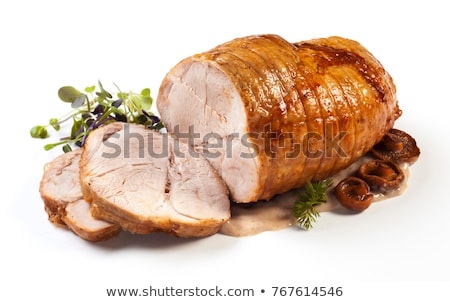 Stock foto: Slices Of Roasted Pork