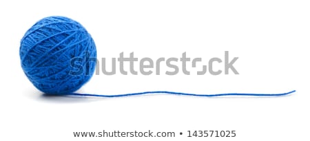 Foto stock: Blue Ball Of Yarn