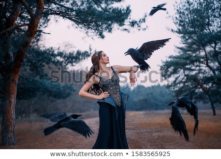 Foto stock: Woman In Gothic Fashion