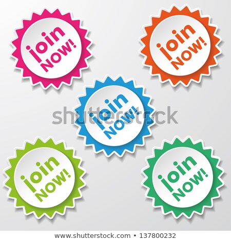 Stock photo: Collection Of Tags With The Text Join Now