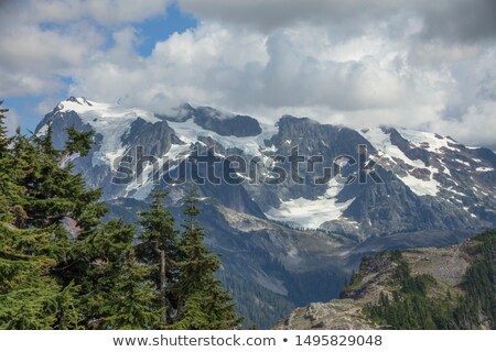 Сток-фото: Mount Baker Under Clouds From Artist Point Washington State