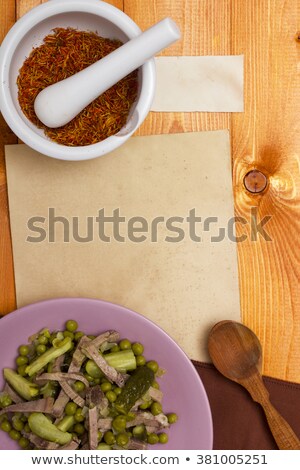 Stok fotoğraf: Salad With Saffron And Beef Tongue