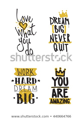 Stok fotoğraf: Color Inspirational Vector Illustration Set Motivational Quotes