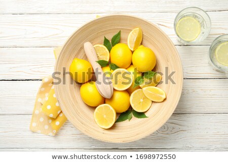 Stok fotoğraf: Lemonade Drink With Fresh Lemons Lemon Cocktail With Juice