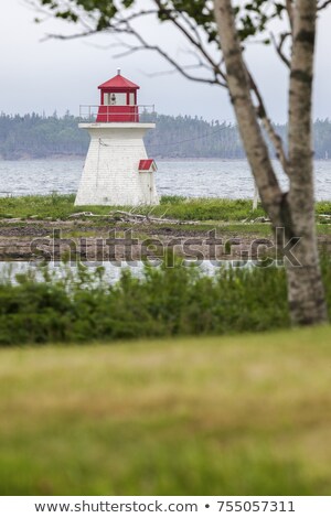 Stok fotoğraf: River Bourgeois Lighthouse In Nova Scotia