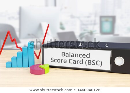 Foto d'archivio: Index Card With Business Analytics 3d Illustration