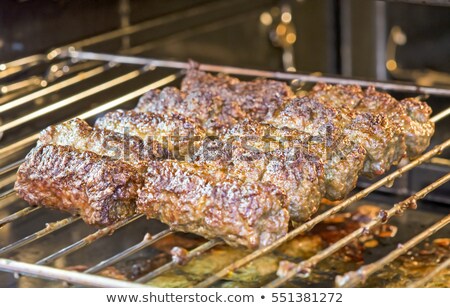 ストックフォト: Meat Rolls In Oven