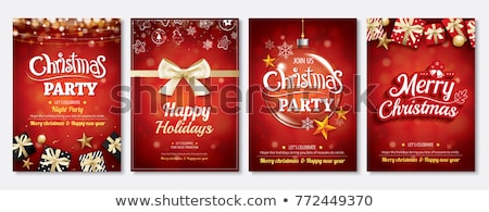 Stock photo: Vector Christmas Design With Magic Gift Box And Red Glass Ball On Snowflakes Background