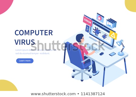 Stock fotó: Malware Computer Virus Concept Vector Illustration