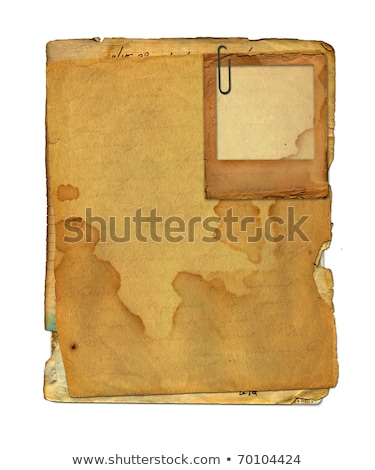 Foto stock: Slide With Set Old Paper In Scrapbooking Style On White Isolated