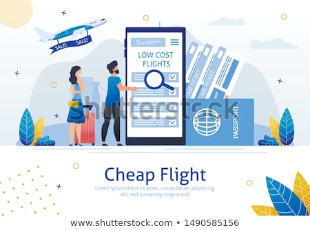 Stockfoto: Low Cost Flights Concept Vector Illustration