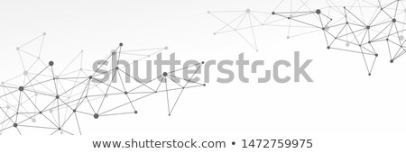 Black And Grey Abstract Futuristic Crypto Blockchain Illustration White Dots And Shapes In Triangle Foto stock © karetniy