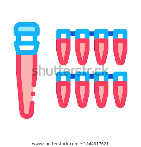 Stock foto: Flask Paternity Analysis Icon Outline Illustration